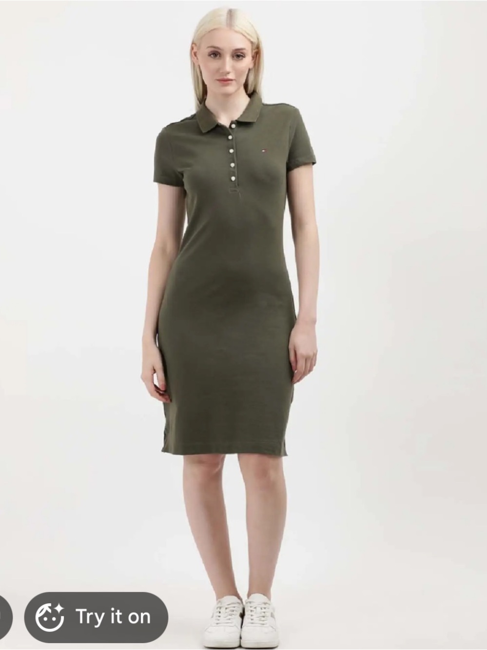 Tommy Hilfiger slim fit dress olive green size medium.